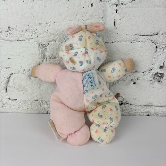 Vintage Eden Pink and White Plush Baby Doll - Picture 2 of 3